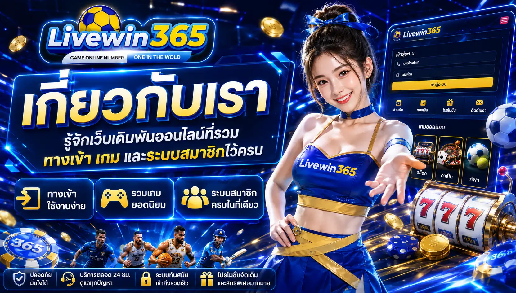 เกี่ยวกับเรา livewin365 รู้จักเว็บเดิมพันออนไลน์ที่รวมทางเข้า เกม และระบบสมาชิกไว้ครบ